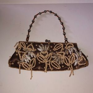 Chateau Evening Bag with Shells & Wooden Beads